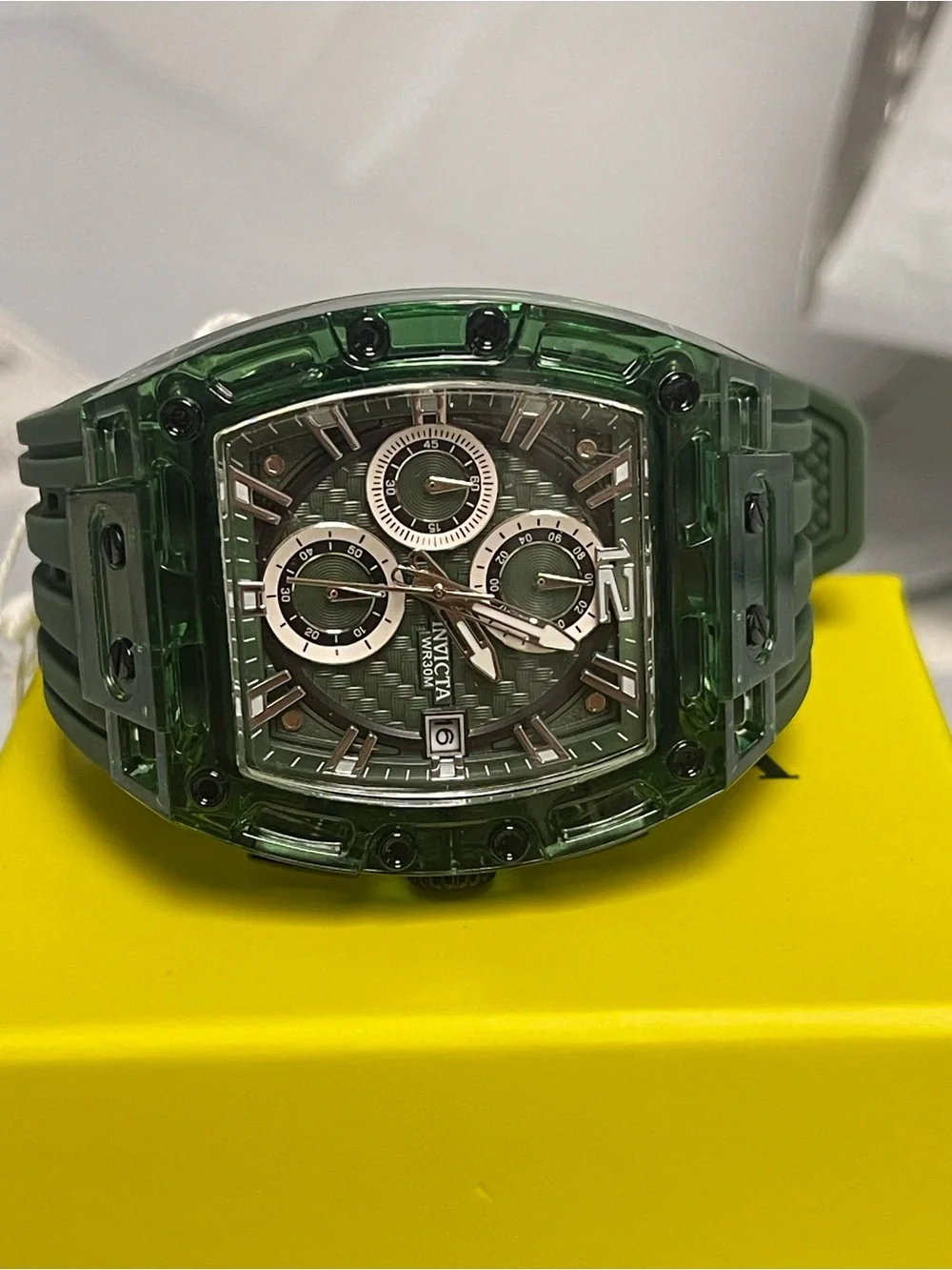 Invicta S1 Rally Men's Watch - 42mm, Green & Silver new